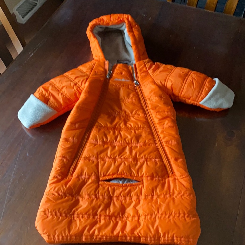 Newborn car seat winter snow suit.